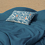Подушка декоративная с фотопечатью 50х30 см, ткань смесовая, "Флоранс синий"