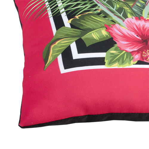 Подушка декоративная с фотопечатью 40х40 см, габардин, "Тропическая розовая"