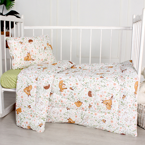 Одеяло детское "BabyRelax" леб. пух 300 гр.110х140, бязь, "Лесные зверюшки" Одеяло детское "BabyRelax" леб. пух 300 гр.110х140, бязь, "Лесные зверюшки"