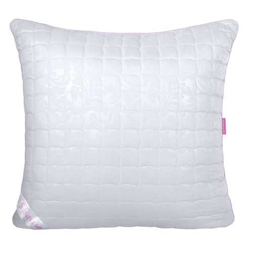 Подушка лебяжий пух "Soft&Soft" 70х70, в микрофибре с тиснением, 100% полиэстер Подушка лебяжий пух "Soft&Soft" 70х70, в микрофибре с тиснением, 100% полиэстер