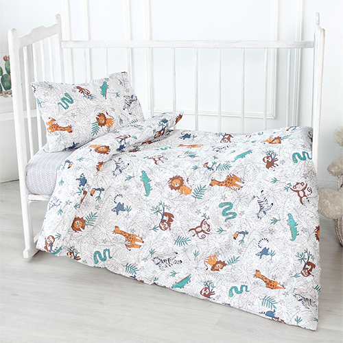 КПБ "BabyRelax" в кроватку, 100 % хлопок, бязь, пододеяльник на молнии, простыня на резинке, "Сафари" КПБ "BabyRelax" в кроватку, 100 % хлопок, бязь, пододеяльник на молнии, простыня на резинке, "Сафари"
