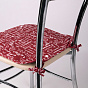 Чехол на стул с завязками 35х38 "Правила кухни", рогожка, 100 % хлопок, "Вишня"