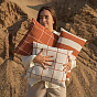 Подушка декоративная с фотопечатью 50х30 см, ткань смесовая, "Страйп терракот"
