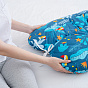 Подушка "Бумеранг" для беременных "MamaRelax" 35х155 (синтепух, чехол вн.100% хл.+ навол.100% хл.) "Тропические птички синий"