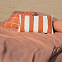 Подушка декоративная с фотопечатью 50х30 см, ткань смесовая, "Страйп терракот"
