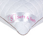 Подушка бамбук "Soft&Soft", в микрофибре с тиснением, 100% полиэстер