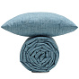 Подушка декоративная стеганая 40х40 см, поплин, "Серо-голубой текстура"