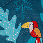 Одеяло детское "BabyRelax" леб. пух 300 гр.110х140, бязь, "Тропические птички (синий)"