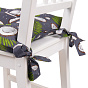 Сидушка на стул с завязками "Радушная хозяйка (Традиция)" 40х40, рогожка, "Кокосы серый"